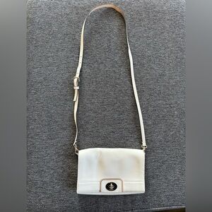 Kate spade Elegant White Leather Crossbody Bag